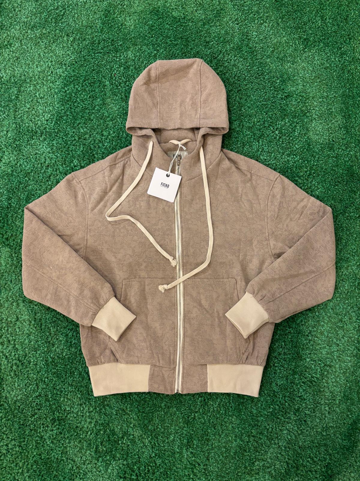 Felpa Beige con Cappuccio