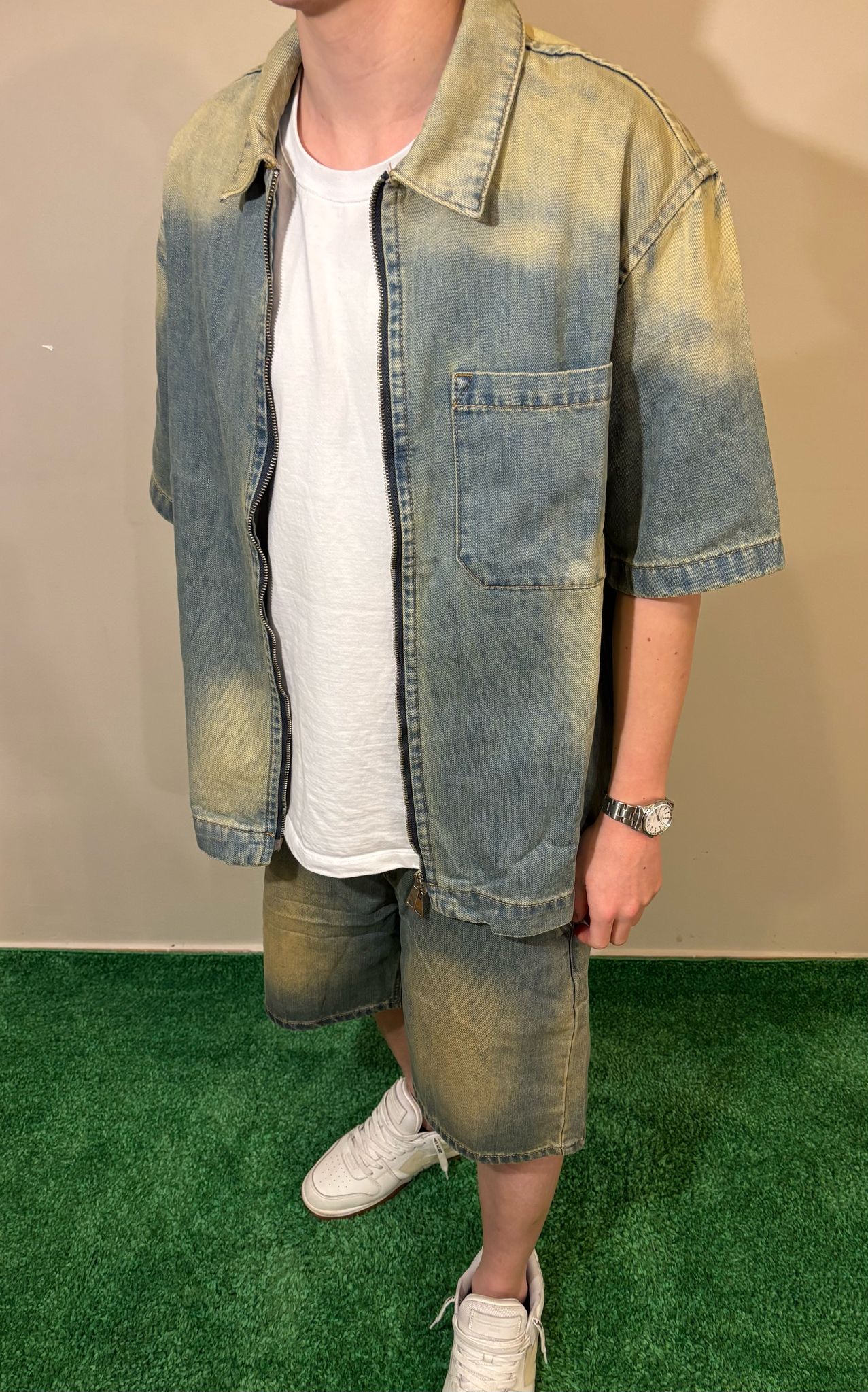 Completo Jeans Corto